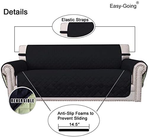 Easy-Going Reversible Couch Cover, 2 Cushion Sofa - Image 3