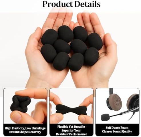 40 Pcs Lapel Microphone Windscreen, Headset Windscreen, Mic Foam Covers - Image 2