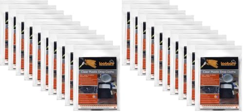 10 Piece Painter Plastic Drop Cloths Sheet, Waterproof Anti-dust Cover by LOOBANI