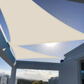 SUNNY GUARD Custom Size 20'x20'x28.3' Butter Cream Sun Shade Sail Right by SUNNYGUARD