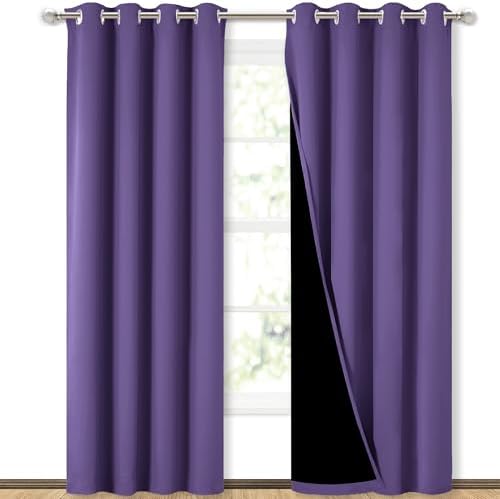 NICETOWN Full Shading Curtains 90" Long 2 Panels Set by NICETOWN