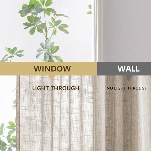 MYSKY HOME Oatmeal French Door Curtains - Image 6