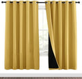 NICETOWN Bright Yellow Full Shade Curtain Panels, Pair of Energy Smart & Noise by NICETOWN