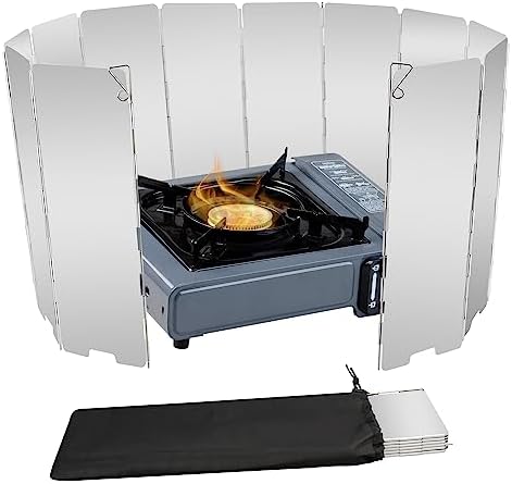 12 Plates Aluminum Stove Windshield by LFSEMINI