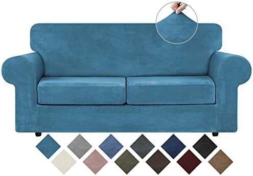WEERRW Velvet Stretch 3 Pieces Couch Cover by WEERRW