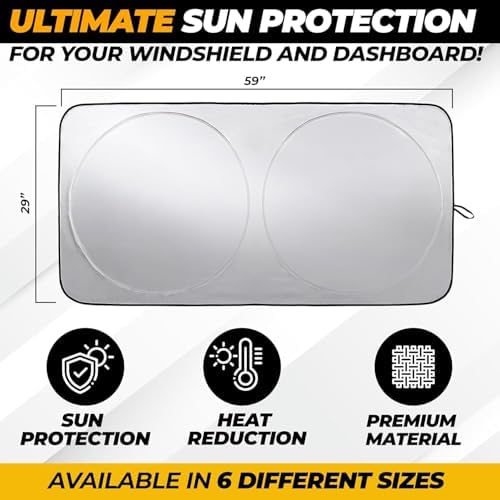 Autovir SUV Sunshade Windshield Foldable, 280T Visor Shade, SUV Accessories - Image 4