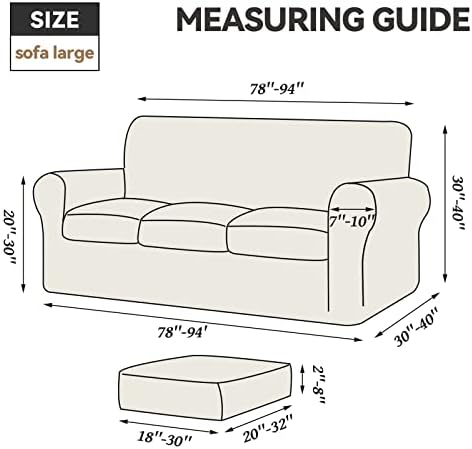 WEERRW 4 Pieces Couch Cover for Sofa Velvet Sofa Covers Washable - Image 7