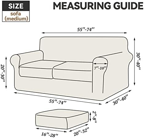 WEERRW Velvet Stretch 3 Pieces Couch Cover - Image 7