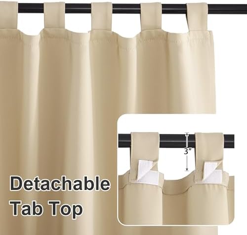 RYB HOME 2 Panels Extra Wide Outdoor Curtains - Image 5