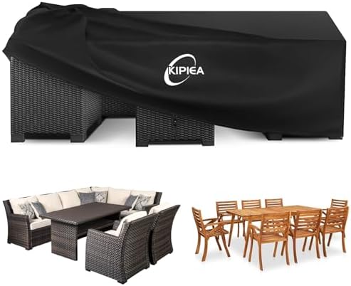 Kipiea Outdoor Furniture Covers Waterproof, 420D Heavy-Duty Patio Furniture Set by Kipiea