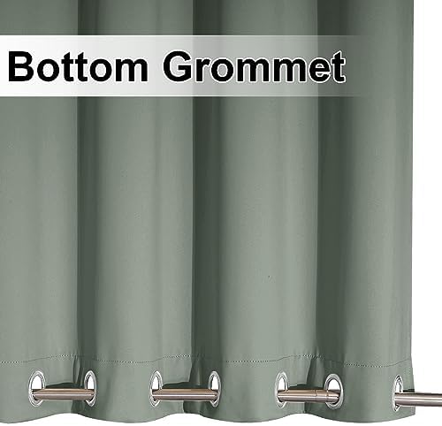 NICETOWN Windproof Sage Green Outdoor Curtains 2 Panels Top and Bottom Grommet - Image 6