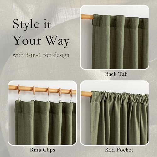 MYSKY HOME Curtains for Living Room 84 Inches Long Semi Sheer Light Filtering - Image 4
