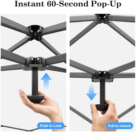 10x10 Pop Up Canopy with Sidewall, One Push Easy Setup - Image 2