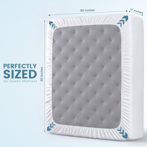 Waterproof Queen Size Mattress Protector fits Upto 17" Deep Pocket - Image 4