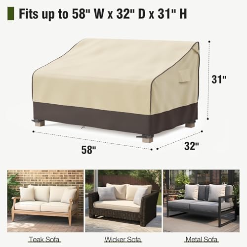 MR.COVER Outdoor Couch Cover Waterproof, Patio Furniture Covers - Image 2