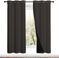 NICETOWN Full Shade Curtain Panels, Toffee Brown, Pair of Thermal Insulated & by NICETOWN
