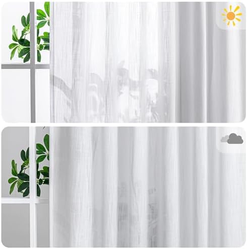 MYSKY HOME White Curtains 84 Inch Length - Image 3