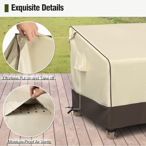 MR. COVER 3-Seater Outdoor Couch Cover Waterproof, 80 Inch Patio Furniture - Image 5