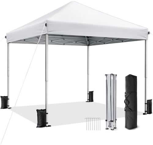 10x10 Pop Up Canopy Tent with One-Push Center Lock by Vinabilia