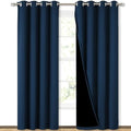 NICETOWN Moroccan Blue Full Shade Curtain Panels, Pair of Energy Smart & Noise by NICETOWN