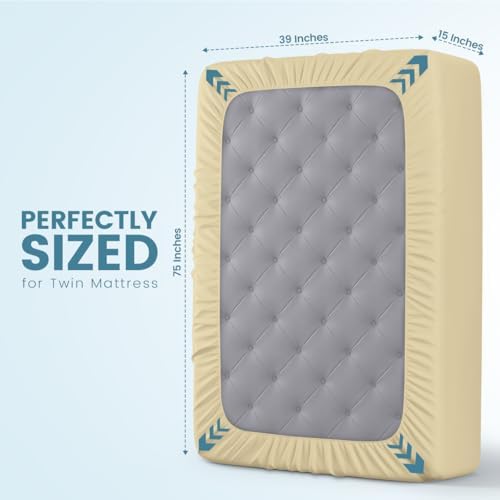 Waterproof Twin Size Mattress Protector fits upto 15" deep Mattresses - Image 4