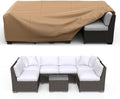 Waterproof Outdoor Patio Furniture Covers 138"L×86"W×28"H Brown by Brosyda