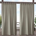 EXCLUSIVE HOME Cabana Solid Indoor/Outdoor Light Filtering Hook-and-Loop Tab by TOWNCOUNTRYLUXE