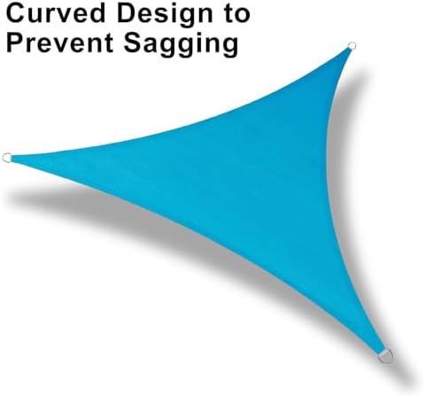 LOVE STORY Custom Size 8' x 9' x 12' Sun Shade Sail, Turquoise Blue - Image 6