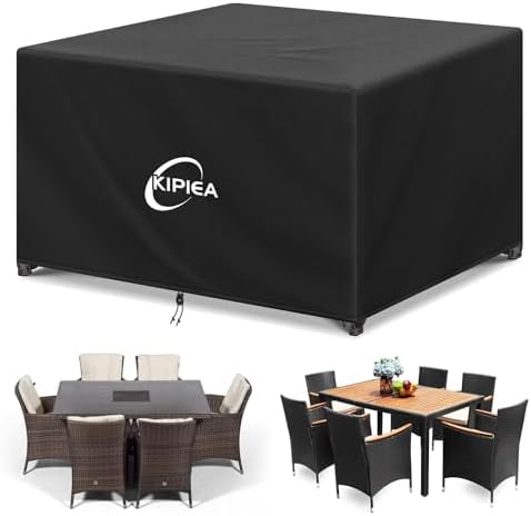 Kipiea Patio Furniture Covers Waterproof Winter, Heavy-Duty 420D Outdoor Patio by Kipiea