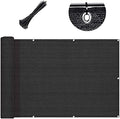SUNLAX Custom Size 2.5'x8' Black Balcony Privacy Screen 90% UV Block by SUNLAX