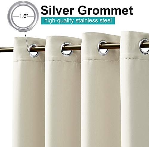 NICETOWN Outdoor Patio Curtain W66 x L95, Waterproof & Weatherproof Drapes - Image 2