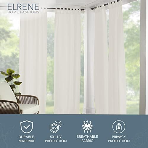 Elrene Home Fashions Matine Weatherproof Tab-Top Indoor/Outdoor Solid Color - Image 2