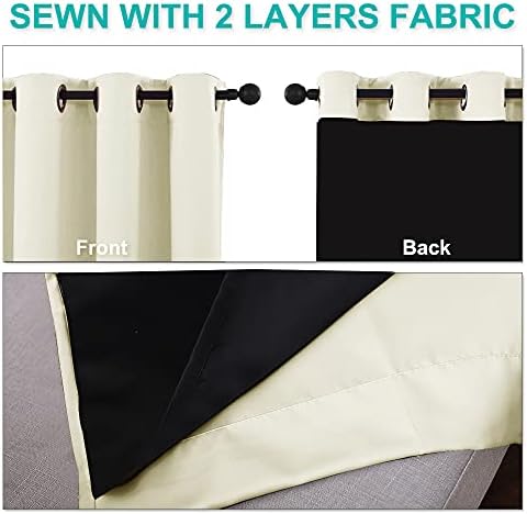 NICETOWN Cold Reducing Curtains, Bedroom Full Blackout Panels, Super Thick - Image 5