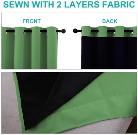 NICETOWN 100% Blackout Short Curtains - Image 5