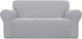 Easy-Going Stretch Loveseat Couch Covers Washable Silver Gray by Easy-Going