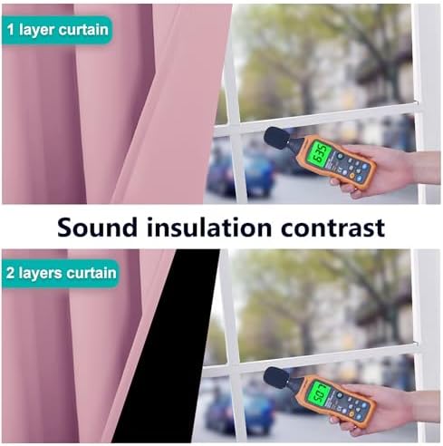 NICETOWN Crystal Pink Full Shade Curtain Panels, Pair of Energy Smart & Noise - Image 4