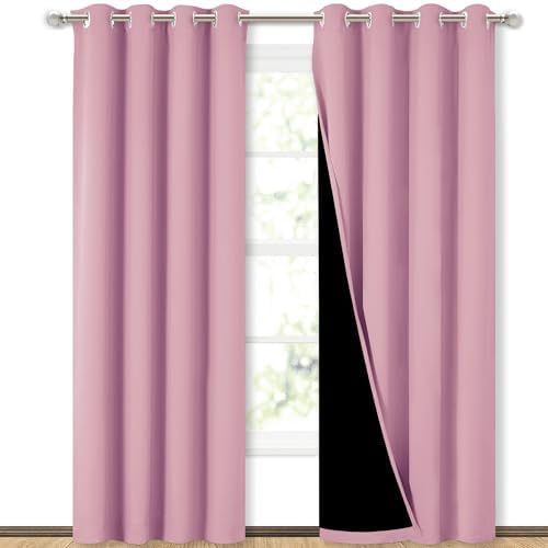 NICETOWN Full Shading Curtains 90" Long 2 Panels Set by NICETOWN