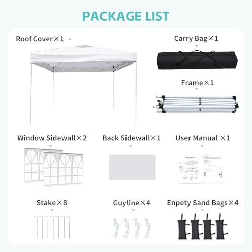 10x10 One Push Pop Up Canopy Tent - Image 4