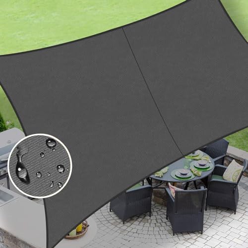 LOVE STORY Custom Size 6' x 10' Waterproof Sun Shade Sail, Dark Grey by LOVESTORY