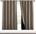NICETOWN Taupe Full Shade Curtain Panels, Pair of Energy Smart & Noise Blocking by NICETOWN