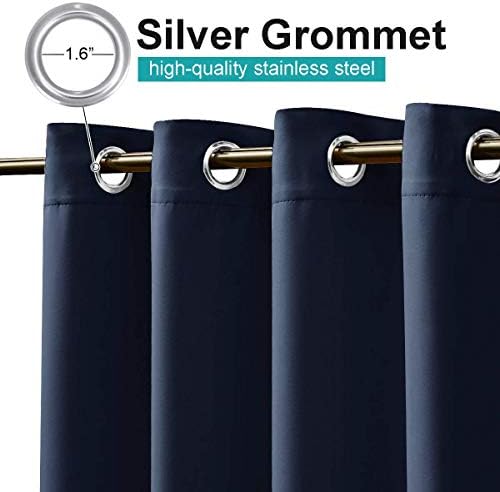 NICETOWN Waterproof Outdoor Curtain W66 x L95 inch, Stainless Grommet Sunlight - Image 2