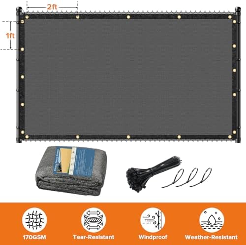 4'X50' Fence Privacy Screen Heavy Duty 170 GSM Windscreen & Dustproof Fabric - Image 5