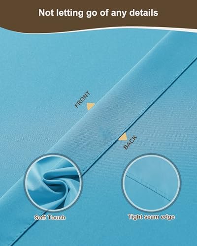 Outdoor Curtains for Patio Waterproof Rod Pocket 6 Pcs 54x84 Inch Teal - Image 5