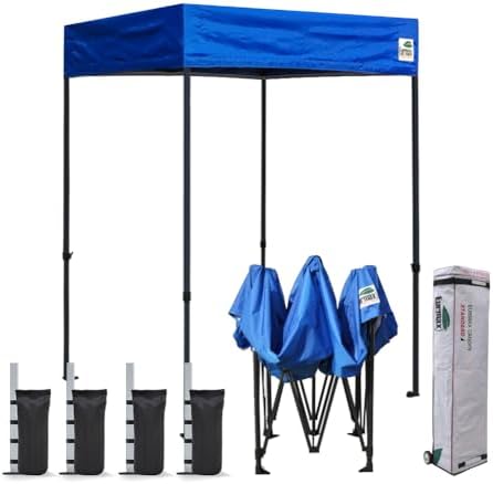 Eurmax USA 5x5 Flat Top Pop Up Canopy Tent Outdoor Portable Instant Shelter by Eurmax