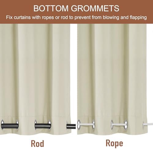 RYB HOME 2 Panels Outdoor Curtains - Image 3