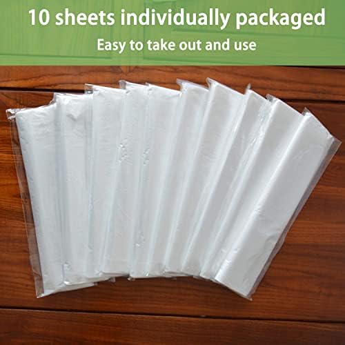 10 Piece Painter Plastic Drop Cloths Sheet, Waterproof Anti-dust Cover - Image 3
