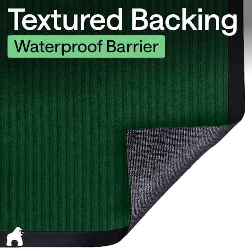GORILLA GRIP Traffic Guard Indoor Outdoor Heavy Duty Door Mat, 72x48 Green - Image 6
