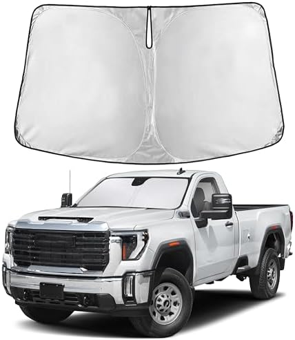 EcoNour Windshield Sunshade for GMC Sierra 1500 2500 3500 2019-2025 by EcoNour