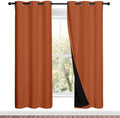 NICETOWN Full Shade Curtain Panels, Burnt Orange, Pair of Thermal Insulated & by NICETOWN