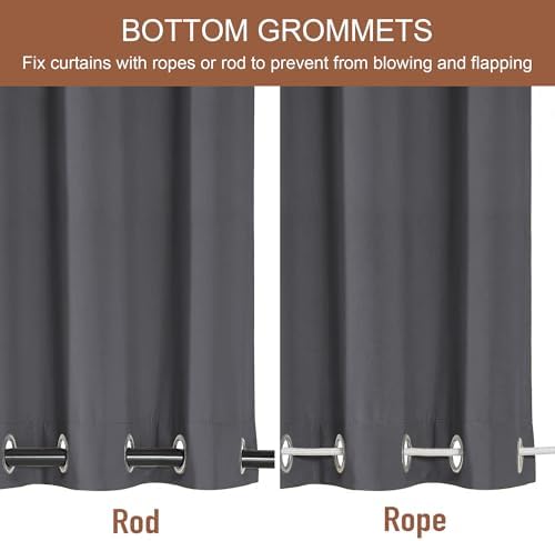 RYB HOME 2 Panels Outdoor Curtains - Image 3